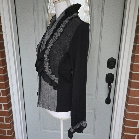 Bottega Mixed Media Ruffle Jacket - Picture 5 of 9